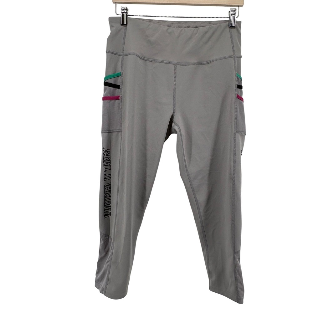 TKO Womens Whatever It Takes Capri Leggings Size XL Gray Yoga‎ Gym